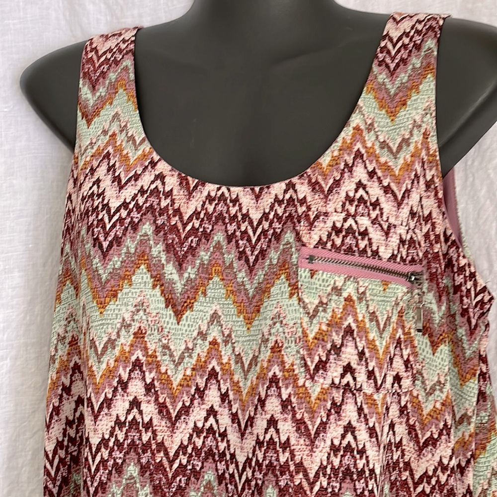 Medium My Michelle Sleeveless Blouse Purple Zippers